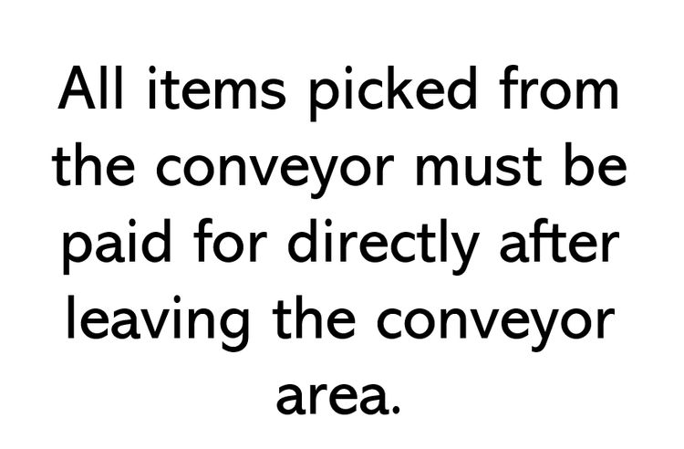 Conveyor 1 -- Spot 4 -- $14.00